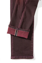 Axel's Premium Denim Waylon Over-Dyed Stretch Denim In Bordeaux Mens - Pants - 5 Pocket