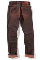 Waylon Over-Dyed Stretch Denim In Ruggine Rust - AXEL'S