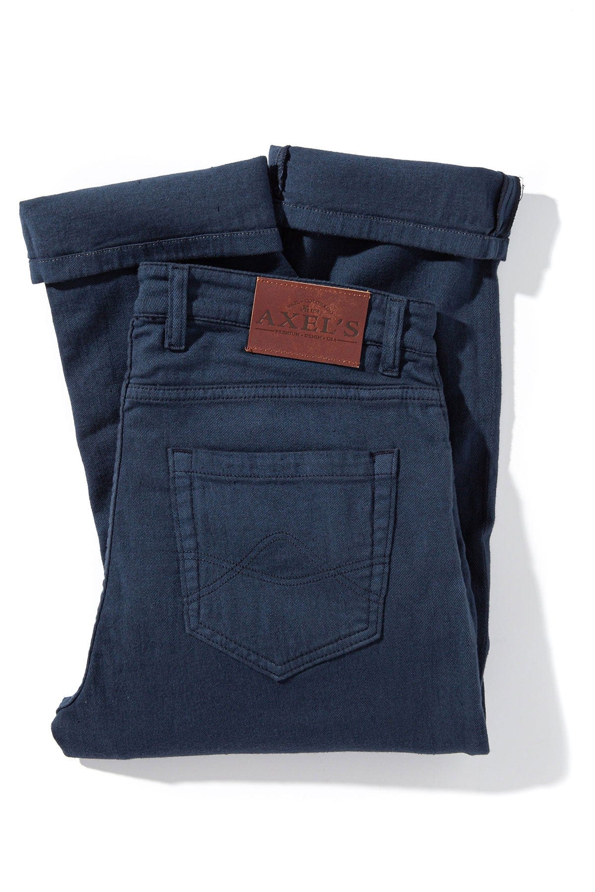 Axel's Premium Denim Winslow Cashmere Trouser In Blue Navy Mens - Pants - 5 Pocket