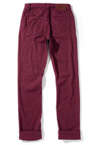 Axel's Premium Denim Winslow Cashmere Trouser In Bordeaux Mens - Pants - 5 Pocket