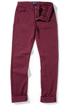 Axel's Premium Denim Winslow Cashmere Trouser In Bordeaux Mens - Pants - 5 Pocket