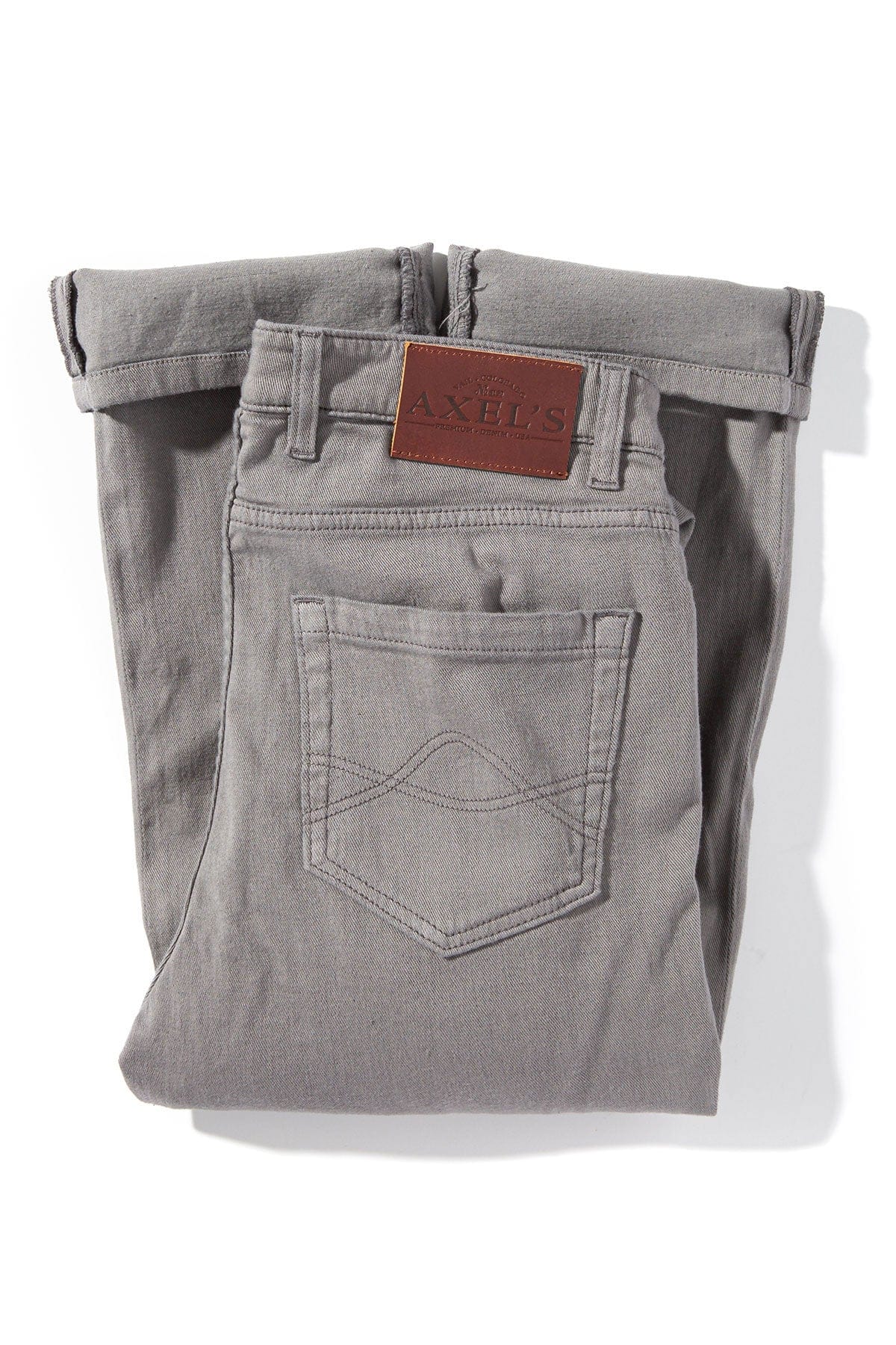 Axel's Premium Denim Winslow Cashmere Trouser In Grigio Mens - Pants - 5 Pocket