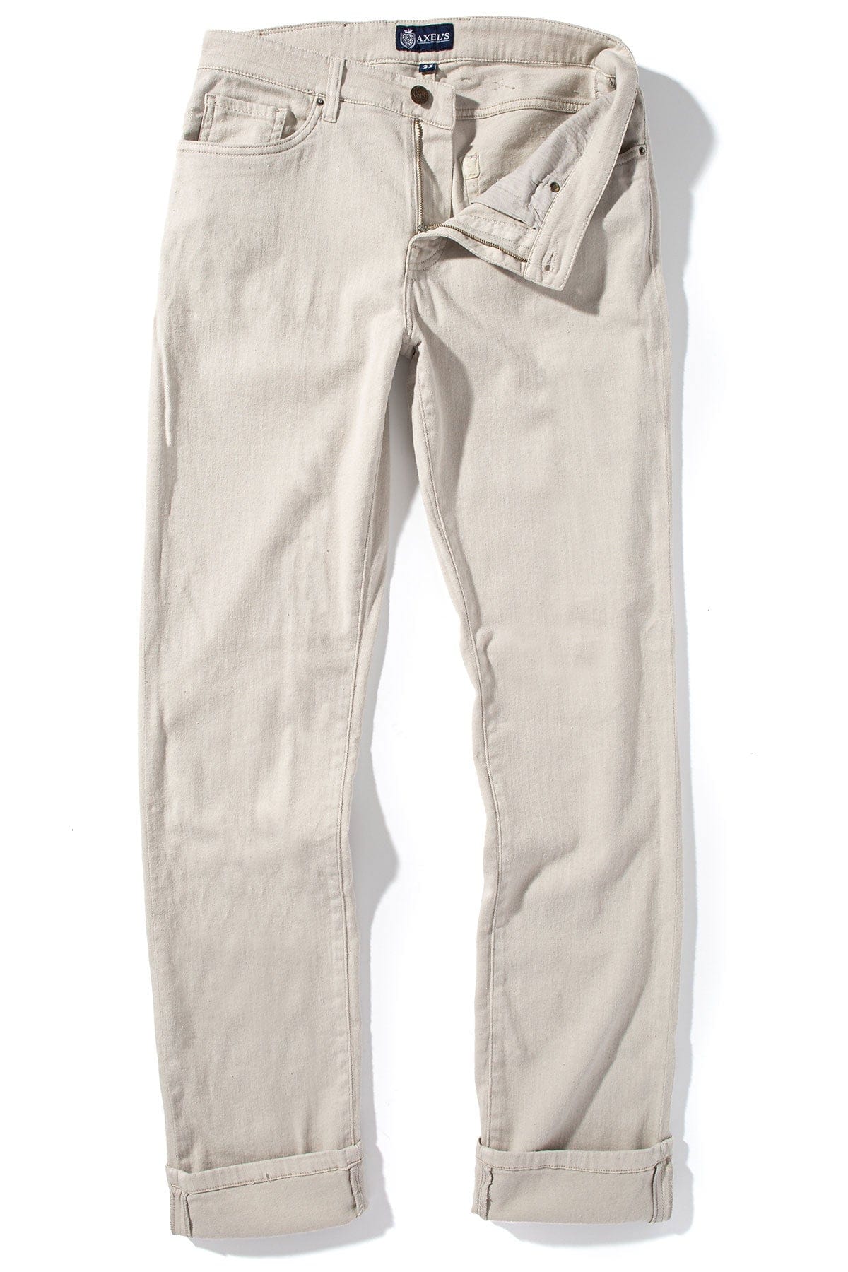 Axel's Premium Denim Winslow Cashmere Trouser In Sasso Mens - Pants - 5 Pocket