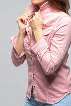 Yarmony Linen Cotton Denim Shirt In Pink Rose - AXEL'S