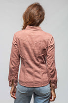 Yarmony Linen-Cotton Snap Shirt In Arrancio - AXEL'S