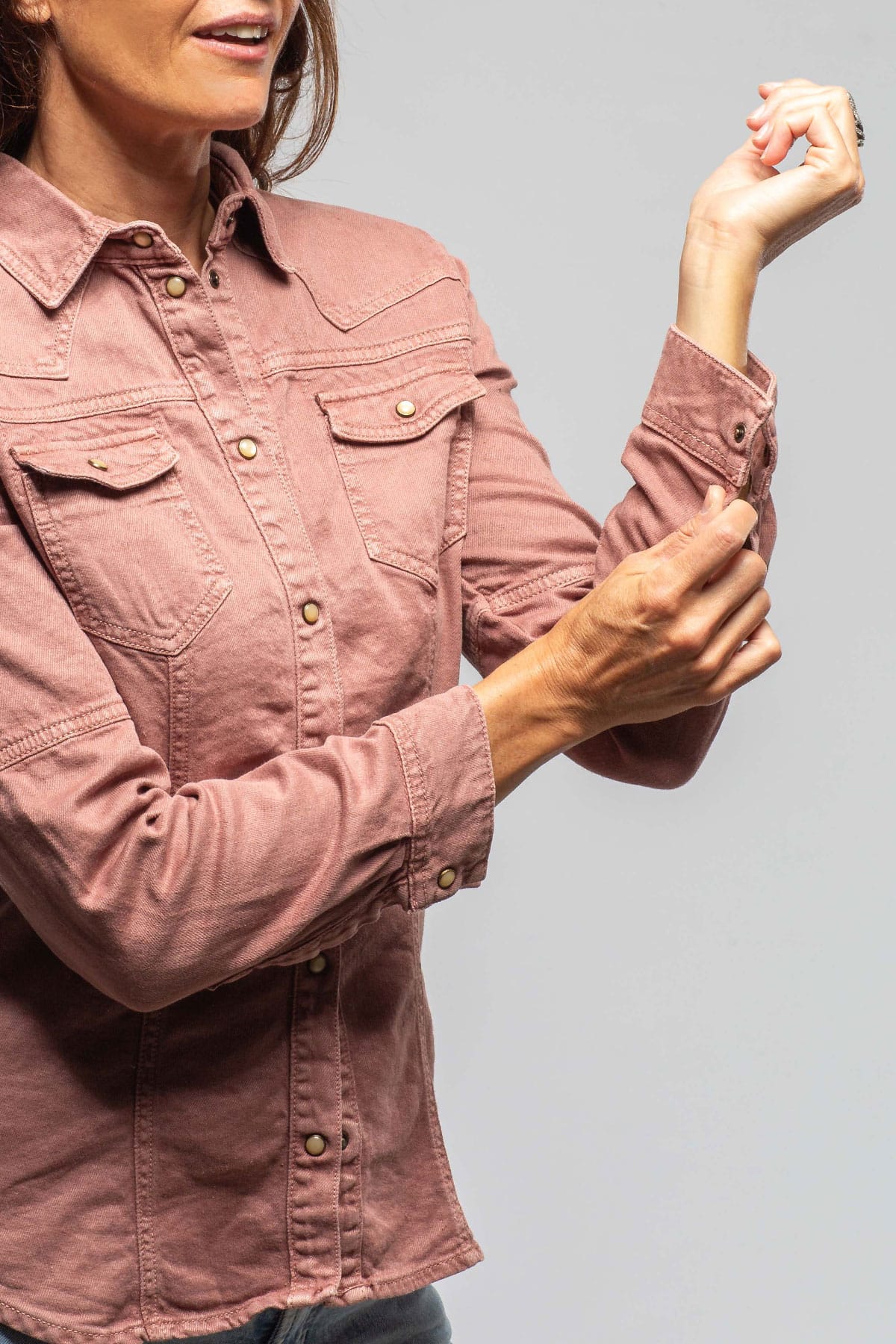 Yarmony Linen-Cotton Snap Shirt In Arrancio - AXEL'S