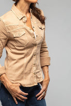 Yarmony Linen-Cotton Snap Shirt In Canella - AXEL'S