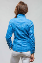 Yarmony Linen-Cotton Snap Shirt In Electric Blue - AXEL'S