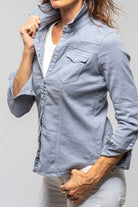 Yarmony Linen-Cotton Snap Shirt In Lavender - AXEL'S