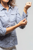 Yarmony Linen-Cotton Snap Shirt In Lavender - AXEL'S