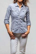 Yarmony Linen-Cotton Snap Shirt In Lavender - AXEL'S