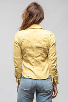 Yarmony Linen-Cotton Snap Shirt In Limone - AXEL'S