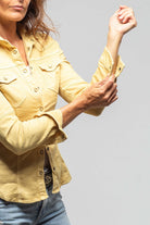 Yarmony Linen-Cotton Snap Shirt In Limone - AXEL'S