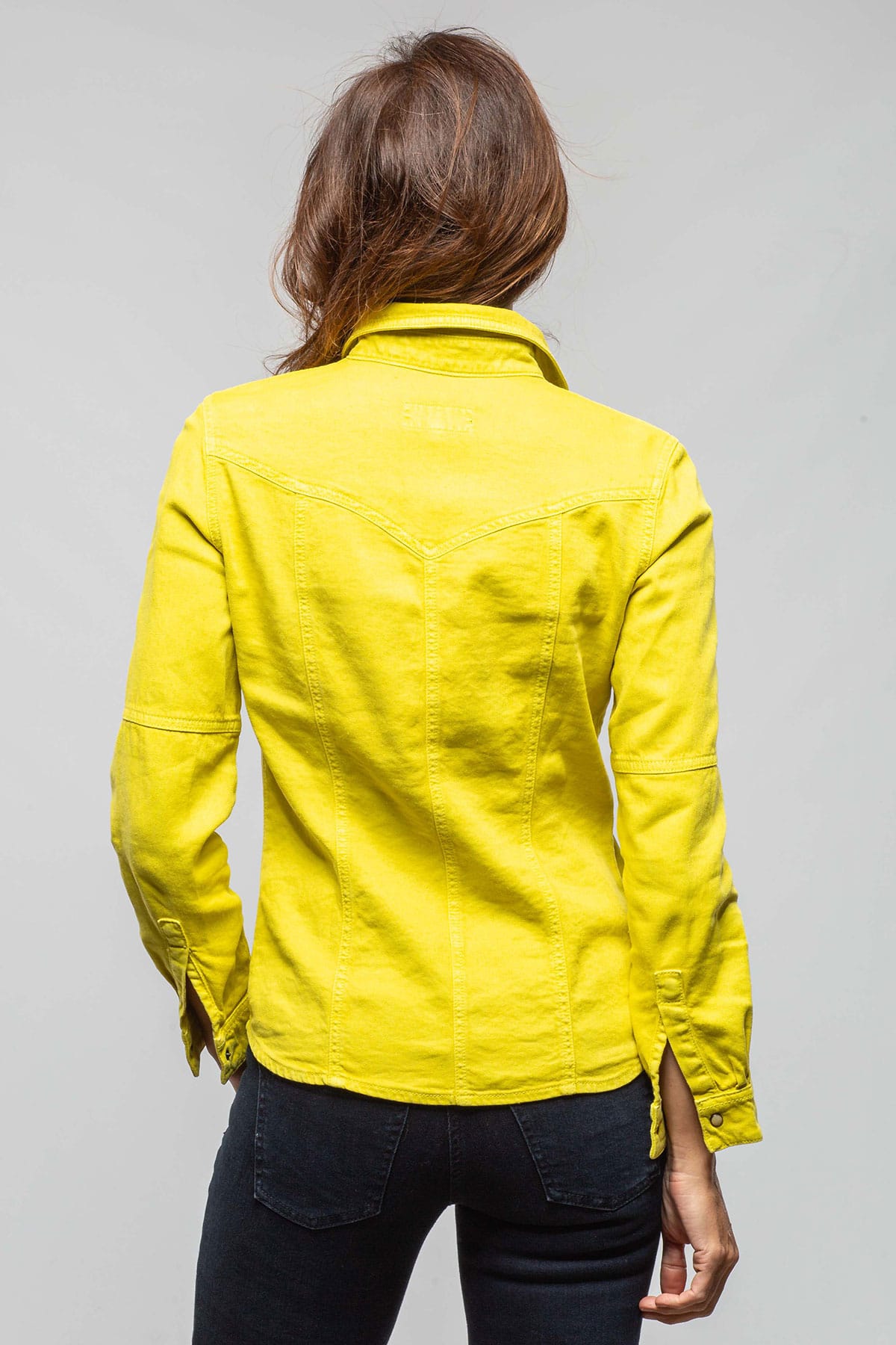 Yarmony Linen-Cotton Snap Shirt In Limone - AXEL'S