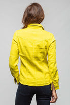 Yarmony Linen-Cotton Snap Shirt In Limone - AXEL'S