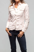 Yarmony Linen-Cotton Snap Shirt In Lotus Pink - AXEL'S