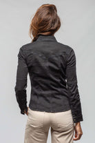 Yarmony Linen-Cotton Snap Shirt In Nero - AXEL'S