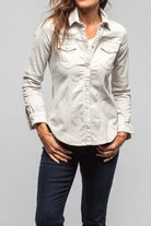 Yarmony Linen-Cotton Snap Shirt In Sasso - AXEL'S
