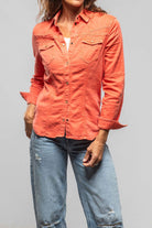 Yarmony Linen-Cotton Snap Shirt In Tropicale - AXEL'S