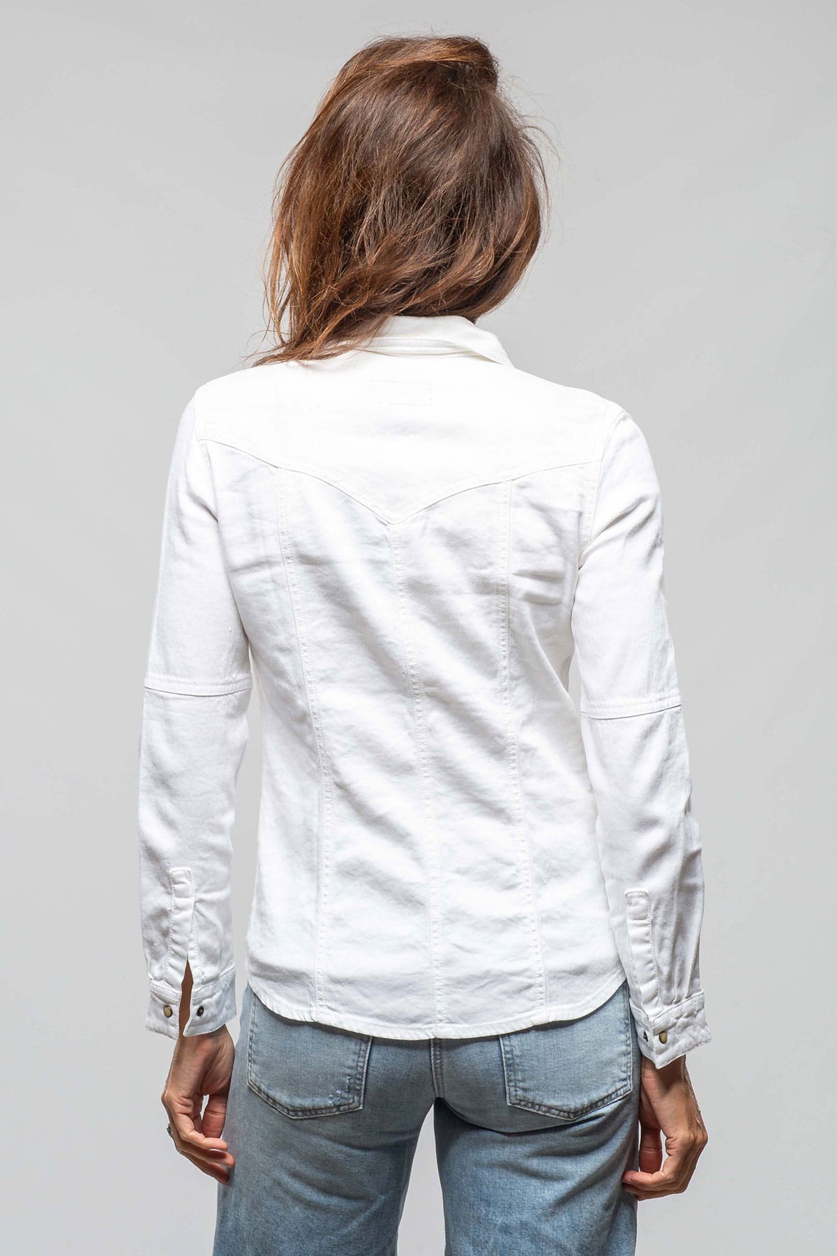 Yarmony Linen-Cotton Snap Shirt In White - AXEL'S