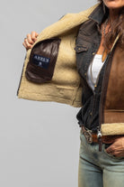 Axel's Renegade by Garrett Amelia Cropped Bomber Shearling In Brown Ladies - Outerwear - Shearling