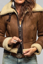 Axel's Renegade by Garrett Amelia Cropped Bomber Shearling In Brown Ladies - Outerwear - Shearling