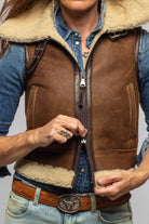 Axel's Renegade by Garrett Jezzy Shearling Aviator Vest Ladies - Outerwear - Shearling