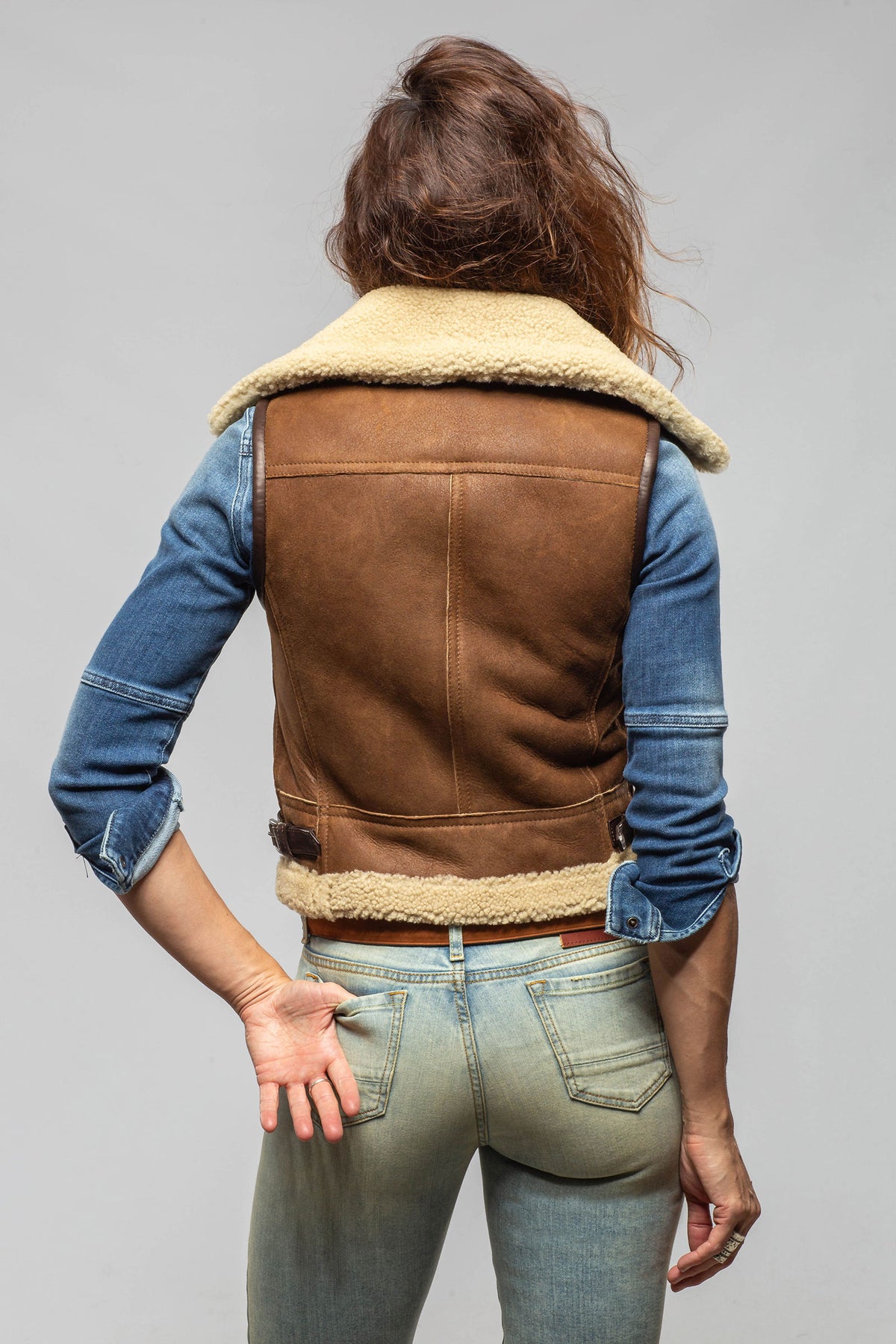 Axel's Renegade by Garrett Jezzy Shearling Aviator Vest Ladies - Outerwear - Shearling