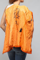 Leah Lambskin Snap Shirt In Charred Orange - AXEL'S