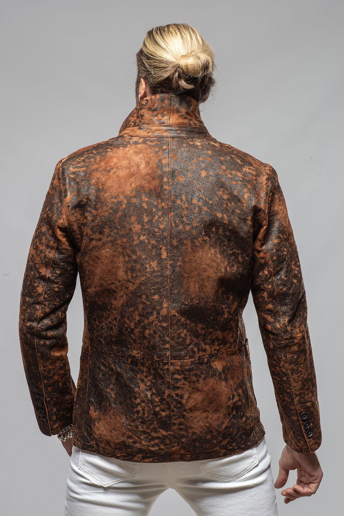 Axel's Renegade by Garrett Lennon Distressed Leather Blazer Mens - Outerwear - Leather