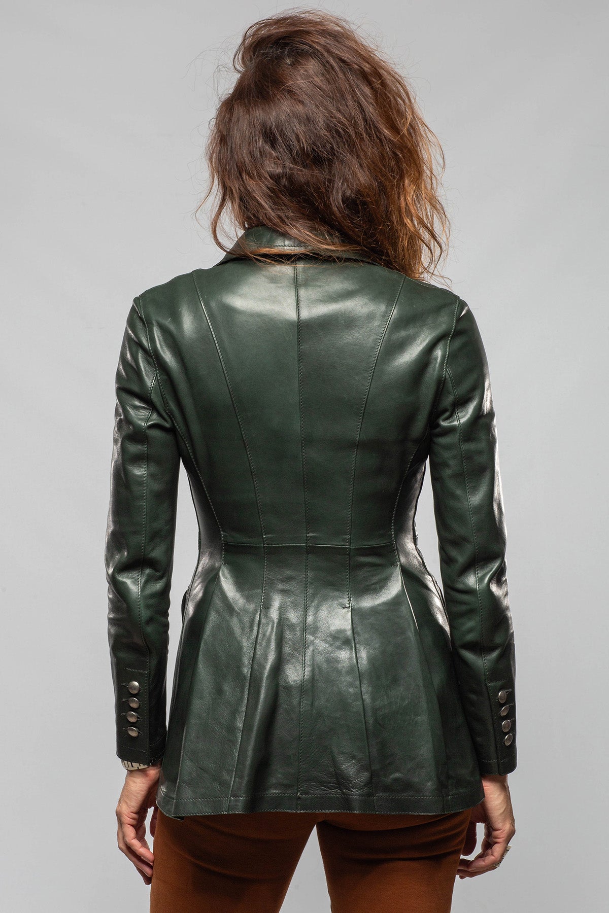 Axel's Renegade by Garrett Lucia Leather Blazer In Charred Bottle Ladies - Outerwear - Leather