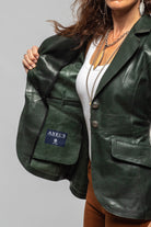 Axel's Renegade by Garrett Lucia Leather Blazer In Charred Bottle Ladies - Outerwear - Leather