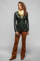 Axel's Renegade by Garrett Lucia Leather Blazer In Charred Bottle Ladies - Outerwear - Leather