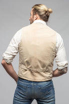 Axel's Renegade by Garrett Marlon Suede Vest In Natural Mens - Outerwear - Leather