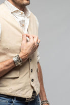 Axel's Renegade by Garrett Marlon Suede Vest In Natural Mens - Outerwear - Leather