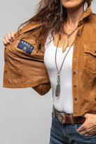 Axel's Renegade by Garrett Marty Suede Western Shirt In Cognac Ladies - Outerwear - Leather