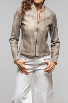 Mesquite Leather Moto In Charred Wheat - AXEL'S