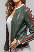 Motorista Lambskin Moto In Italian Green - AXEL'S
