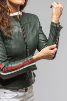 Motorista Lambskin Moto In Italian Green - AXEL'S