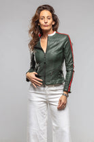 Motorista Lambskin Moto In Italian Green - AXEL'S