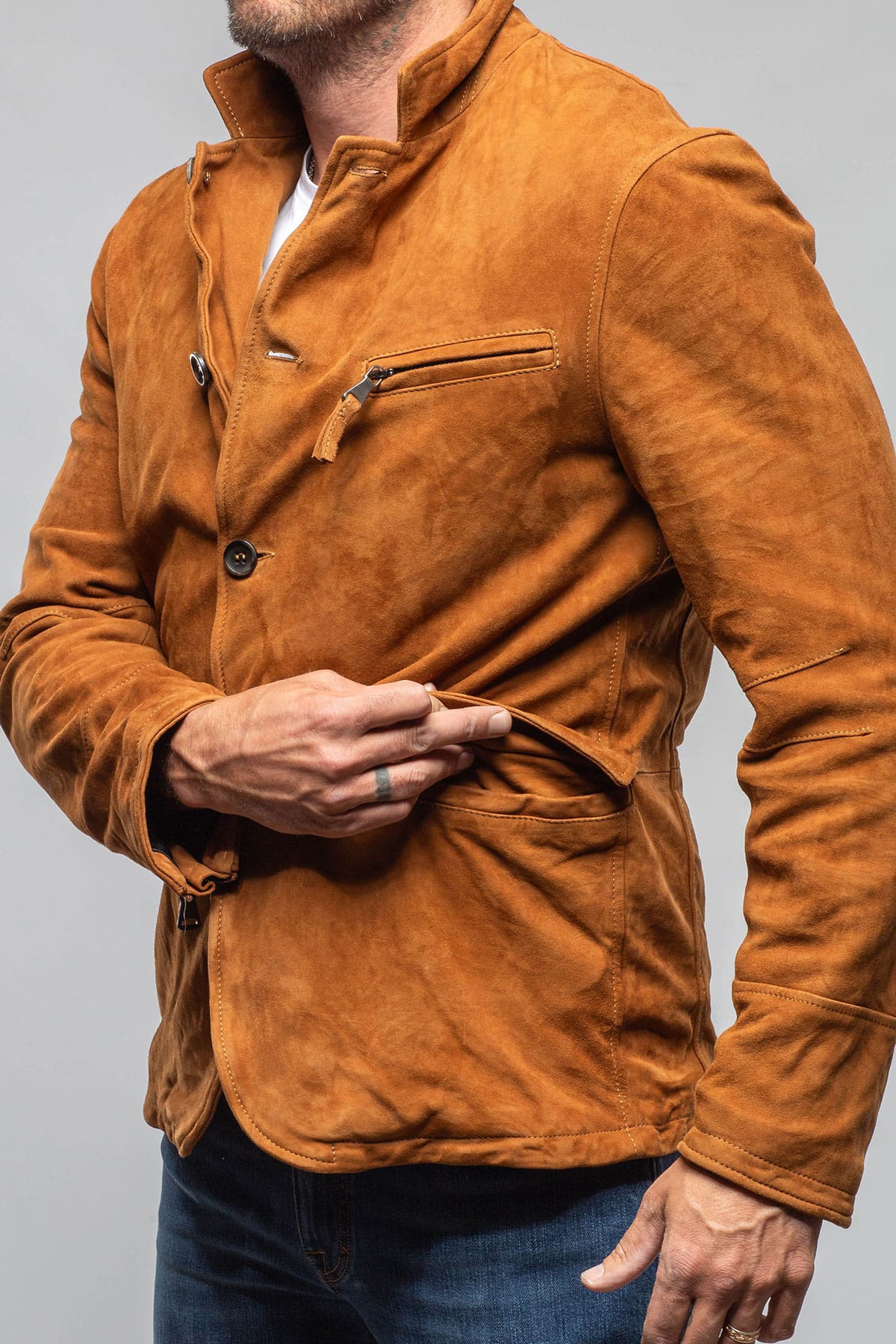 Nadella Lux Blazer In Cuio - AXEL'S