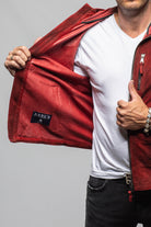 Axel's Renegade by Garrett Ozzy Hooded Moto In Burgundy Mens - Outerwear - Leather