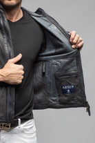 Axel's Renegade by Garrett Ozzy Hooded Moto In Navy Mens - Outerwear - Leather