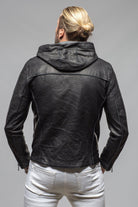 Axel's Renegade by Garrett Ozzy Hooded Moto In Navy Mens - Outerwear - Leather
