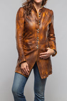 Priscilla Long Jacket In Charred Cognac - AXEL'S