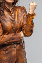 Priscilla Long Jacket In Charred Cognac - AXEL'S