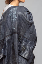 Priscilla Long Jacket In Navy - AXEL'S