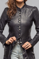 Priscilla Long Jacket In Navy - AXEL'S