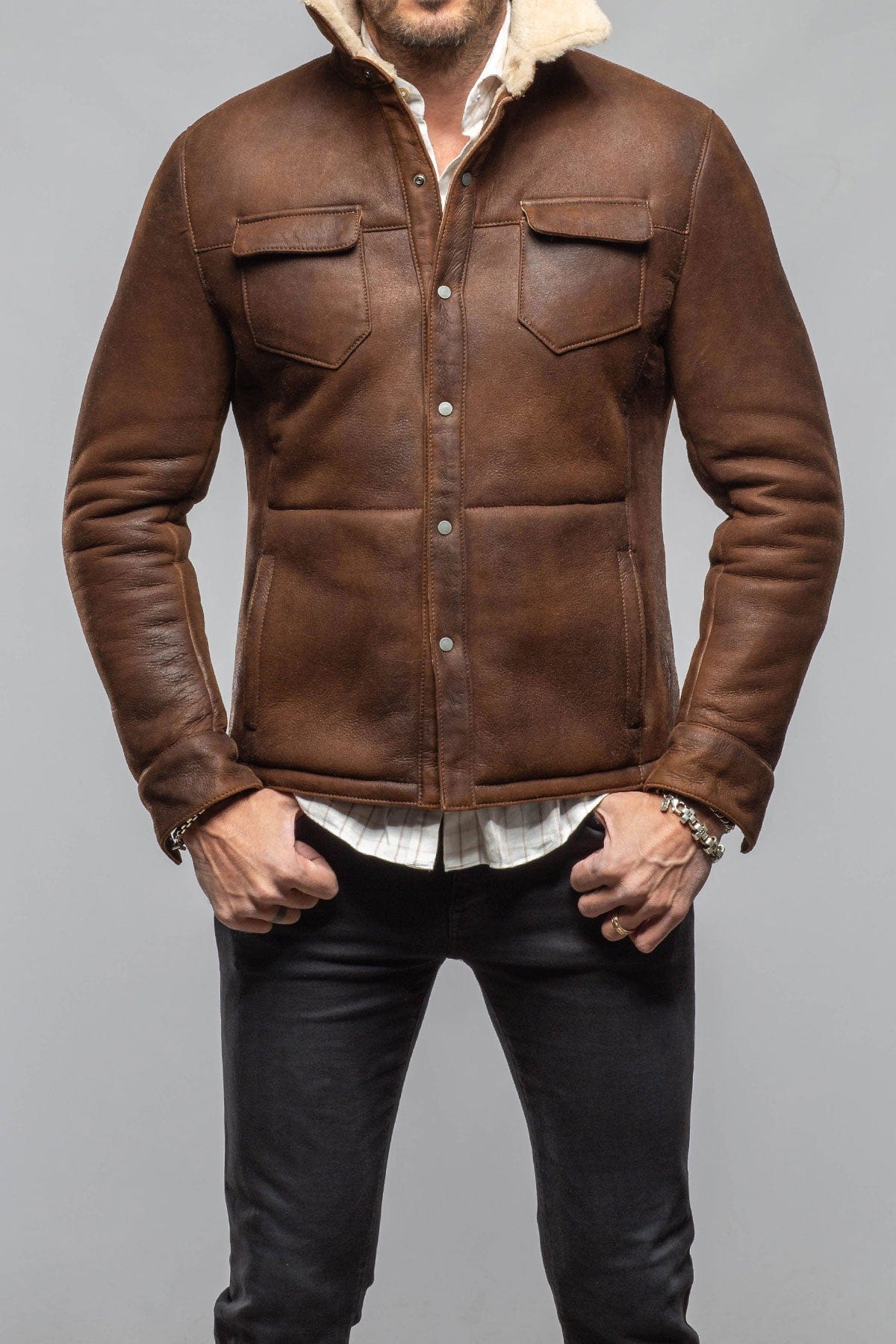Axel's Renegade by Garrett Rustico Shearling In Brown Mens - Outerwear - Shearling