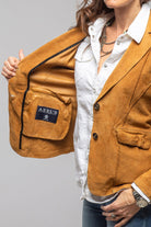 Samantha Lamb Suede Blazer In Whisky - AXEL'S